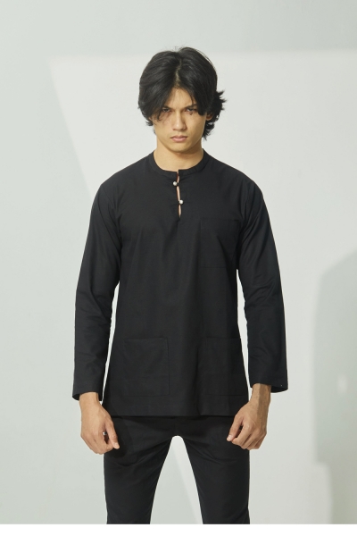 Baju Melayu Teluk Belanga Zurai, Black